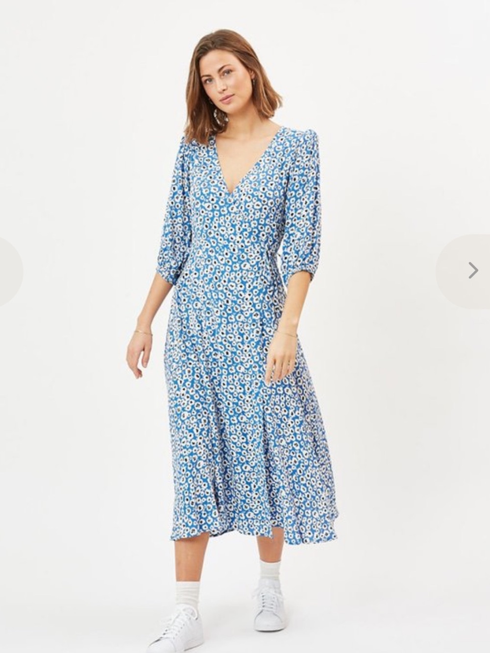 MINIMUM -Blue Floral Maxi Dress